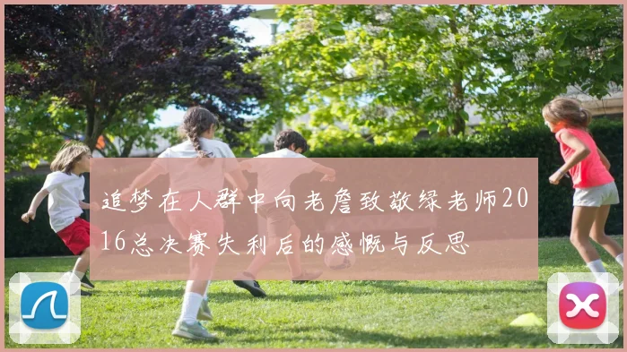 追梦在人群中向老詹致敬绿老师2016总决赛失利后的感慨与反思